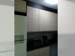 Cozinha com puxadores perfil em alumínio - Marcenaria Ferraz