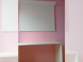 Jogo de quarto com escrivaninha e painel de TV - Marcenaria Ferraz